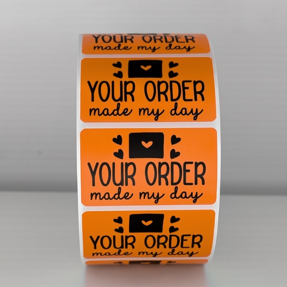 Your Order Made My Day Stickers | Pink Thank You Labels | Cute Packaging labels - Picture 6 of 11